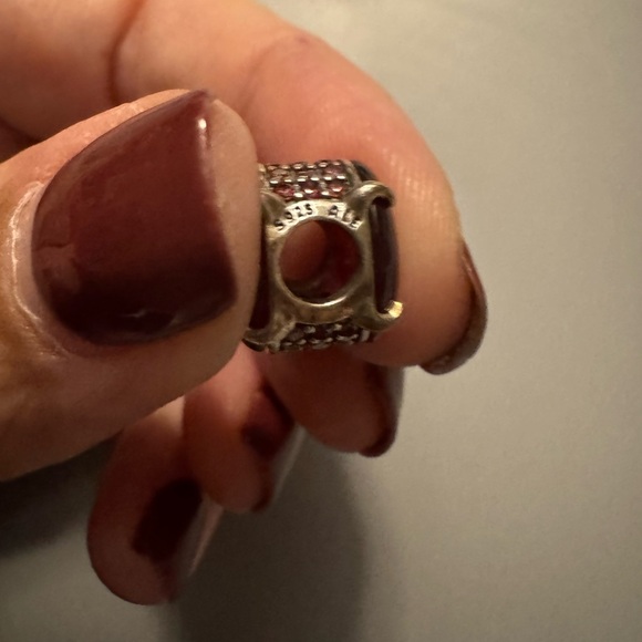 Pandora fuchsia rose oval cabochon in sterling silver. New!! - Picture 4 of 4